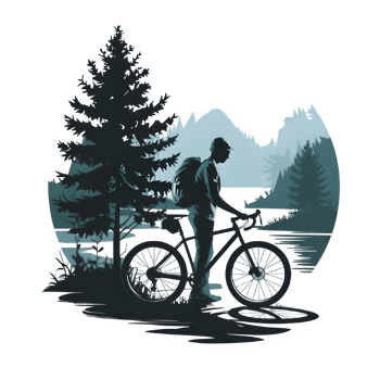 silhouette of a person riding a bicycle png