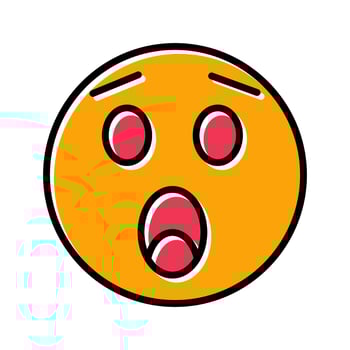 Astonished Face Icon Design vector