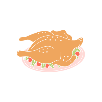 baked turkey cartoon icon png