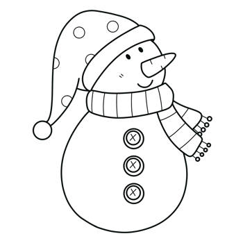 Cute Snowman decoration for Christmas doodle line celebration illustration by hand drawn png