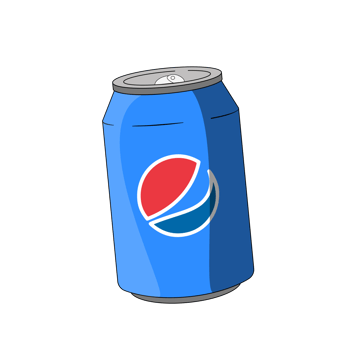 Pepsi soda can illustration png