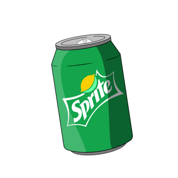 Sprite soda can illustration png