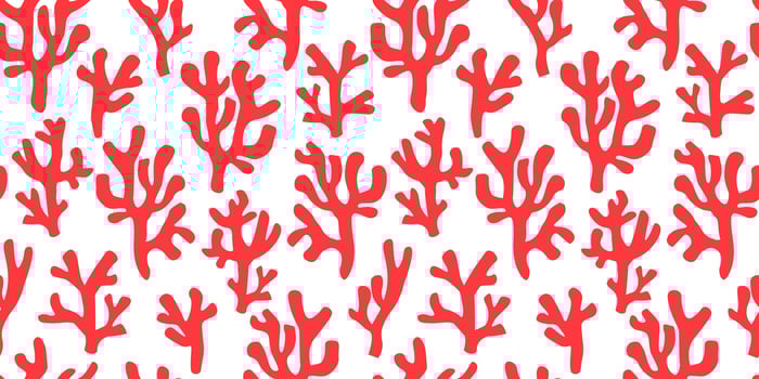 Seamless pattern with corals. Abstract sea print. vector