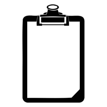 Black and White Clipboard Icon for Design Projects vector