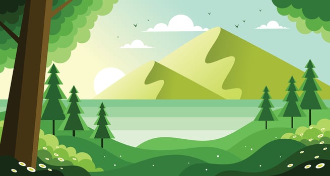 Beach Nature Near Forest vector