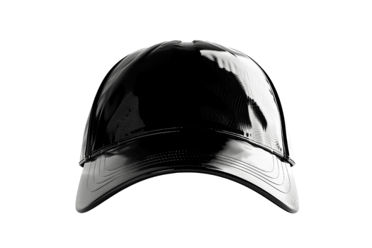 Black Leather Baseball Cap Mockup png