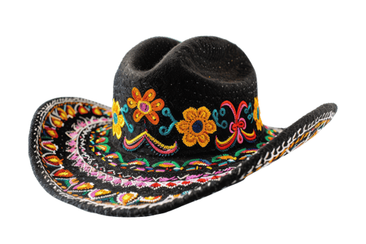 Colorful Embroidered Mexican Hat png