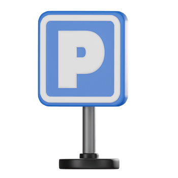 Parking Sign 3D Render, Road and Traffic Symbol Illustration png