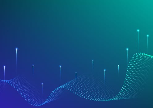 Abstract wave line data futuristic technology background concept. Design for futuristic, fiber optic, wave, telecoms, digital, internet, online, network. vector
