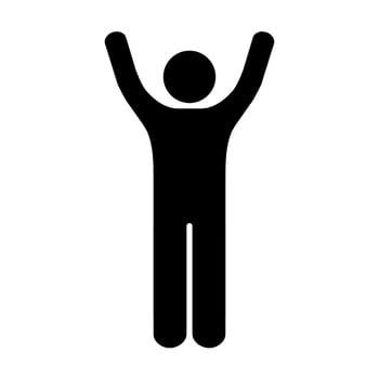 Human raised two hand icon for your web site design, logo, app, UI. illustration vector