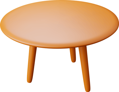 3d wooden table stand with legs icon png