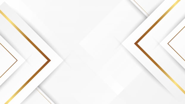 Elegant white background design with golden squares ornaments vector