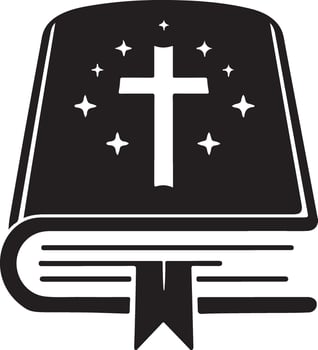 Vibrant Bible Icon Silhouettes Capturing Spiritual Essence in Art vector