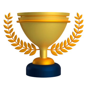 Gold Trophy Award 3D Icon Illustration png