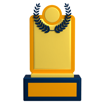 Gold Trophy Award 3D Icon Illustration png