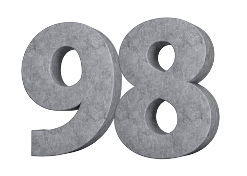 3d Concrete Number Ninety eight 98 Digit Made Of Grey Concrete Stone 3d Illustration png