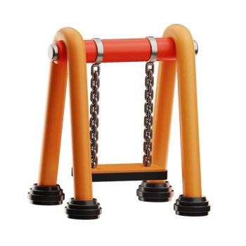 Swing playground object illustration 3d png