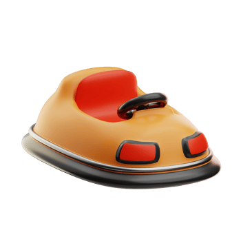 Bumper Car playground object illustration 3d png