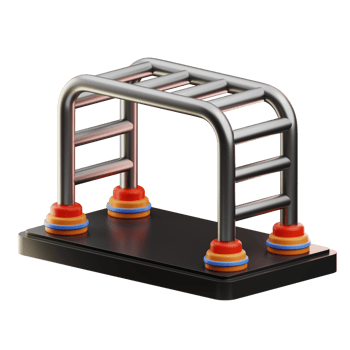 Monkey bars playground object illustration 3d png