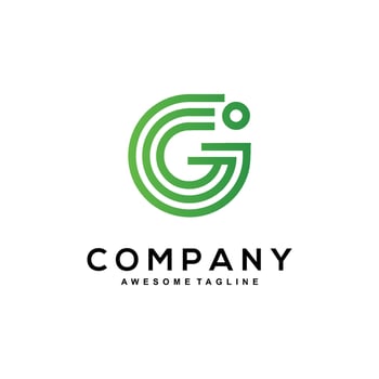 Professional logo featuring the letter G for business identity vector