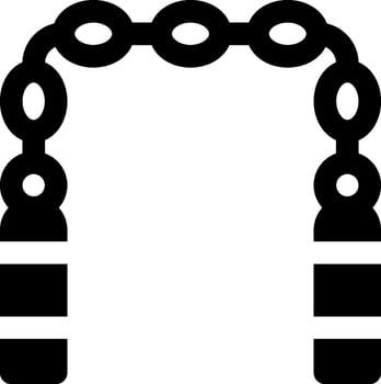 A black and white image of a chain link vector