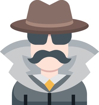 A man with a mustache and hat vector