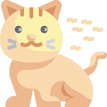 A cartoon cat with a mustache vector