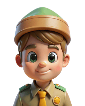 Boy Scout Enjoying a Hike in Nature png