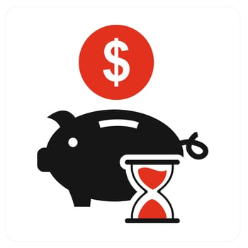 Time is Money icon concept vector