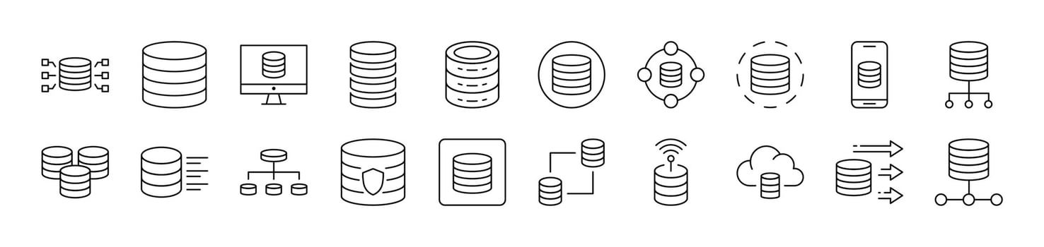 Coin, Savings, Money Outline Simple Linear Image Collection. Editable Stroke. Suitable for Web Sites, Books, Cards, Apps vector