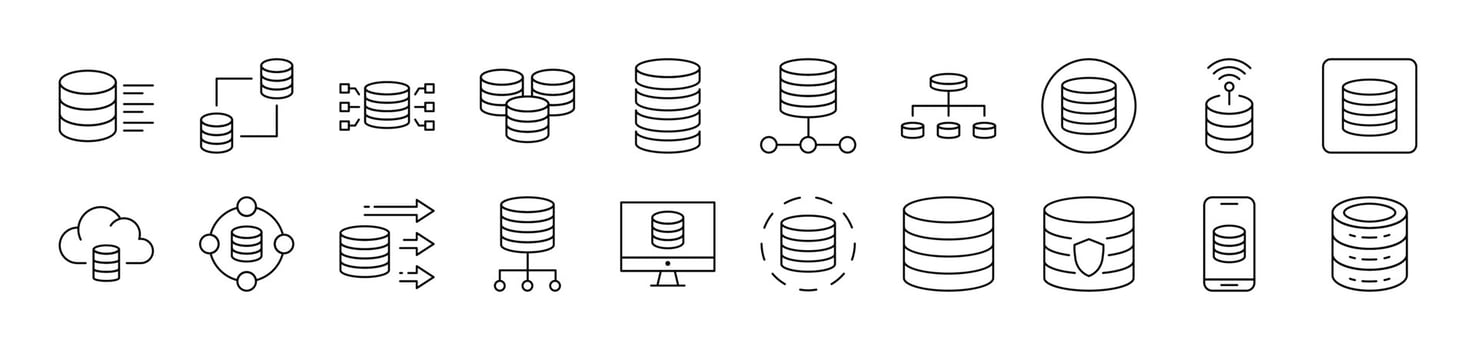 Coin, Savings, Money Simple Isolated Line Icons Collection. Editable Stroke. Suitable for Web Sites, Books, Cards, Apps vector