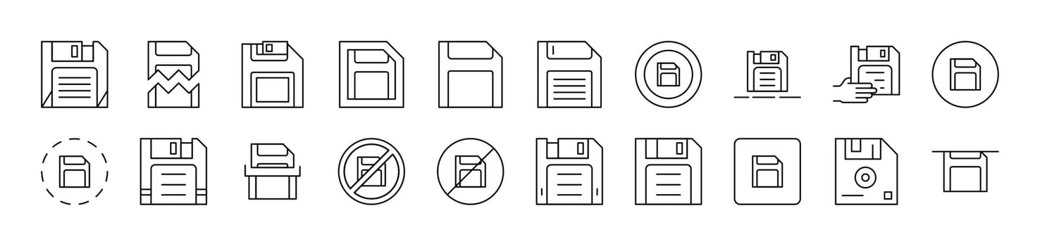 MicroSD Memory Card Thin Icons Collection. Editable Stroke. Suitable for Web Sites, Books, Cards, Apps vector