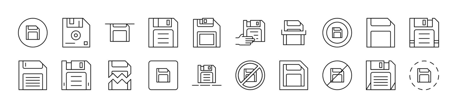 MicroSD Memory Card Bundle of Thin Icons. Editable Stroke. Suitable for Web Sites, Books, Cards, Apps vector