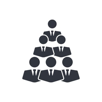 Businesspeople pyramid structure vector