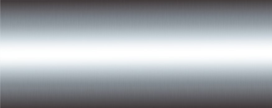 Silver mirror background. Metal foil glossy texture. Chrome steel gradient. Shiny glass with platinum gray glare. brushed aluminum striped reflection. Realistic backdrop vector