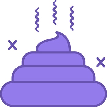 Colored Icon Poop. Animal Excrement. Pet Concept vector