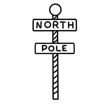 North pole sign illustration vector