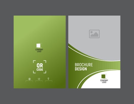 Modern Brochure Design Template Cover and Back Cover vector