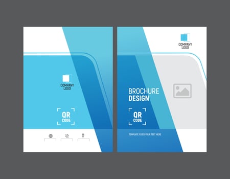 Sleek brochure templates cover and back vector