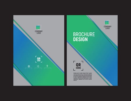 Brochure design template cover and back cover vector