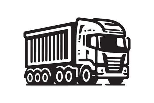 Articulated Lorry Silhouettes for Packaging, Ads, and More vector