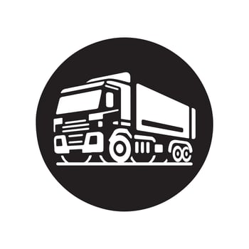 Unique Articulated Lorry Silhouettes for Marketing Materials vector
