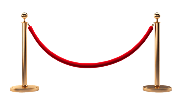 Luxury Pole Barricade Isolated on Transparent Background png