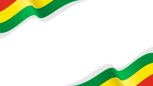 bolivia national day. wavy bolivia flag background with copy space for text. vector