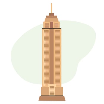 Empire state building icon clipart avatar logotype isolated illustration vector