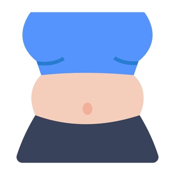 Modern design icon of fat belly vector