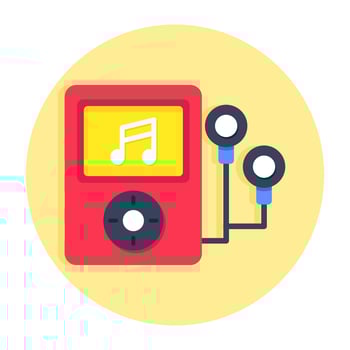 Vectors design of mp3 player