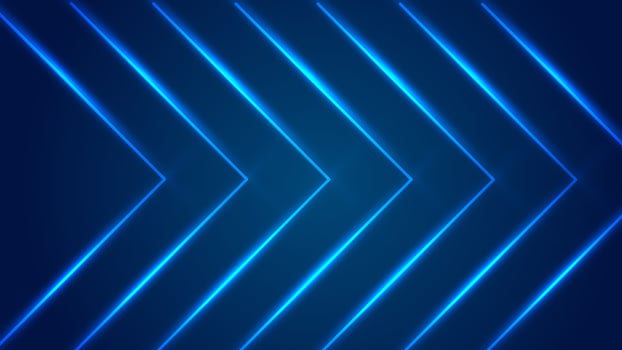 Futuristic technology background. Abstract blue neon glowing line tech illustration vector