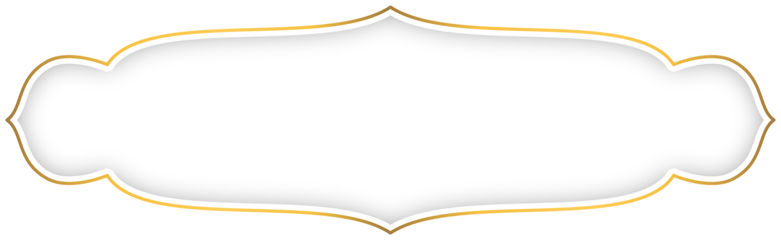 Islamic Border Label with White and Gold Detailing png