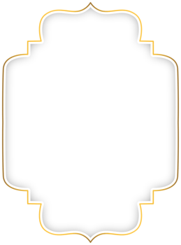 Elegant White and Gold Islamic Border Frame Design png